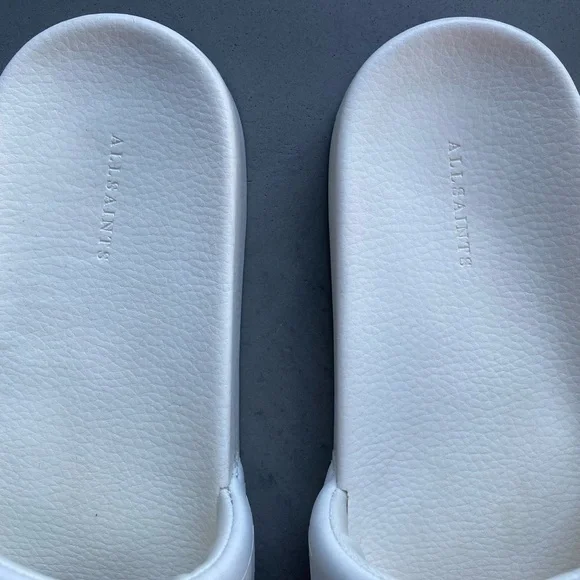 All Saints White Puffer Flip Flops Sliders 38 7.5 allsaints sandal balenciaga - Picture 5 of 10
